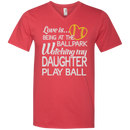 Love is being at the ballpark watching my daughter play ball T-shirts CustomCat