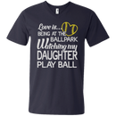 Love is being at the ballpark watching my daughter play ball T-shirts CustomCat