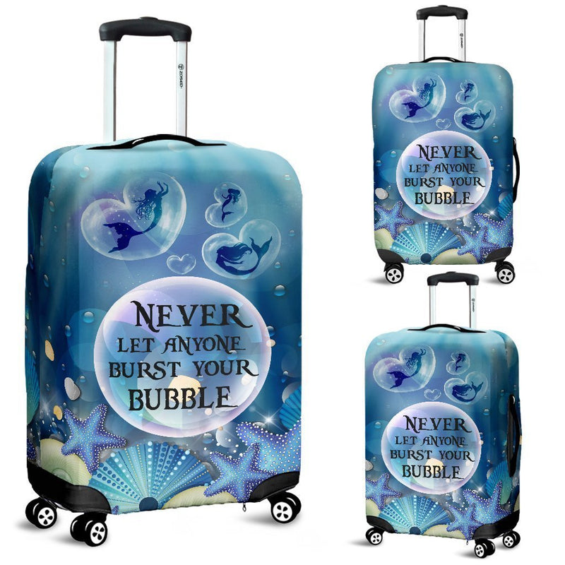 Lovely Mermaid Bubble Luggage Cover interestprint