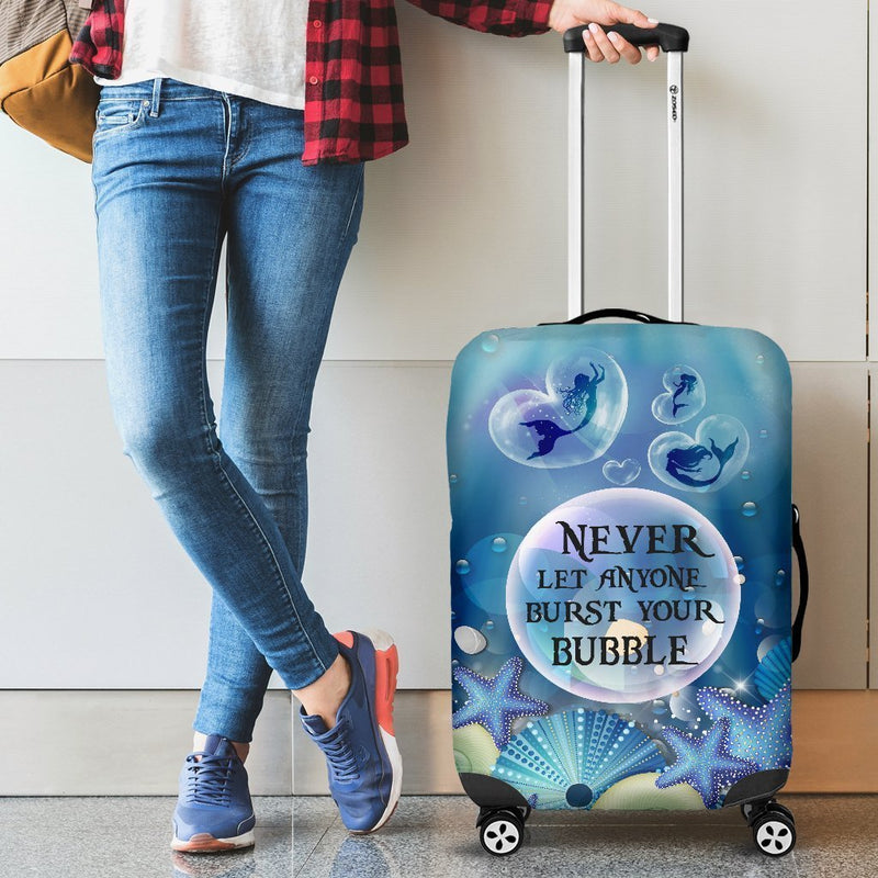 Lovely Mermaid Bubble Luggage Cover interestprint