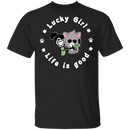 Lucky Girl- Cat Funny Gifts Patrick's Day Irish T-Shirt