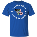 Lucky Girl- Flamingo Funny Gifts Patrick's Day Irish T-Shirt