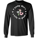 Lucky Girl- Flamingo Funny Gifts Patrick's Day Irish T-Shirt