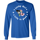 Lucky Girl- Flamingo Funny Gifts Patrick's Day Irish T-Shirt