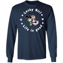 Lucky Girl- Flamingo Funny Gifts Patrick's Day Irish T-Shirt
