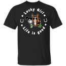 Lucky Girl- Horse Funny Gifts Patrick's Day Irish T-Shirt