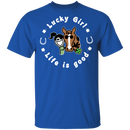 Lucky Girl- Horse Funny Gifts Patrick's Day Irish T-Shirt