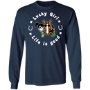 Lucky Girl- Horse Funny Gifts Patrick's Day Irish T-Shirt