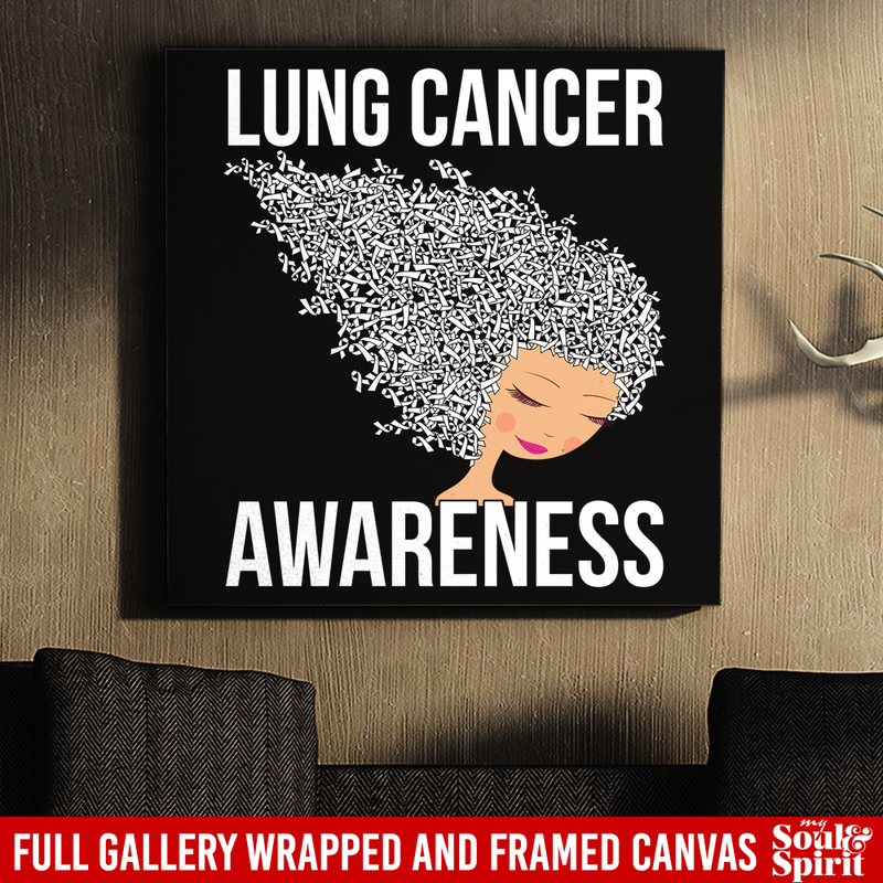 Lung Cancer Awareness Canvas Wall Art Decor