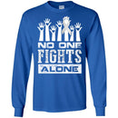 Lung Cancer Awareness T Shirt No One Fights Alone Shirts CustomCat
