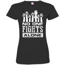 Lung Cancer Awareness T Shirt No One Fights Alone Shirts CustomCat