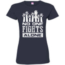 Lung Cancer Awareness T Shirt No One Fights Alone Shirts CustomCat