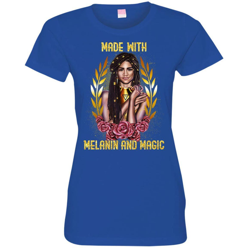 Made With Melanin And Magic Funny T-shirts CustomCat
