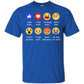 Math Teacher T-Shirt Face Icons I Like Math I'm Doing Math I Miss Math Funny Math Teacher T Shirts CustomCat