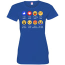 Math Teacher T-Shirt Face Icons I Like Math I'm Doing Math I Miss Math Funny Math Teacher T Shirts CustomCat