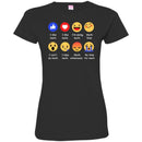 Math Teacher T-Shirt Face Icons I Like Math I'm Doing Math I Miss Math Funny Math Teacher T Shirts CustomCat