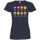 Math Teacher T-Shirt Face Icons I Like Math I'm Doing Math I Miss Math Funny Math Teacher T Shirts CustomCat