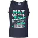 May girl with tattoos pretty eyes and thick things T-shirts CustomCat