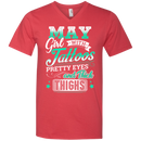May girl with tattoos pretty eyes and thick things T-shirts CustomCat