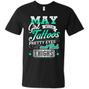 May girl with tattoos pretty eyes and thick things T-shirts CustomCat