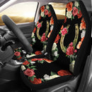 Meaningful Watercolor Horseshoes With Rose Car Seat Covers (Set Of 2)