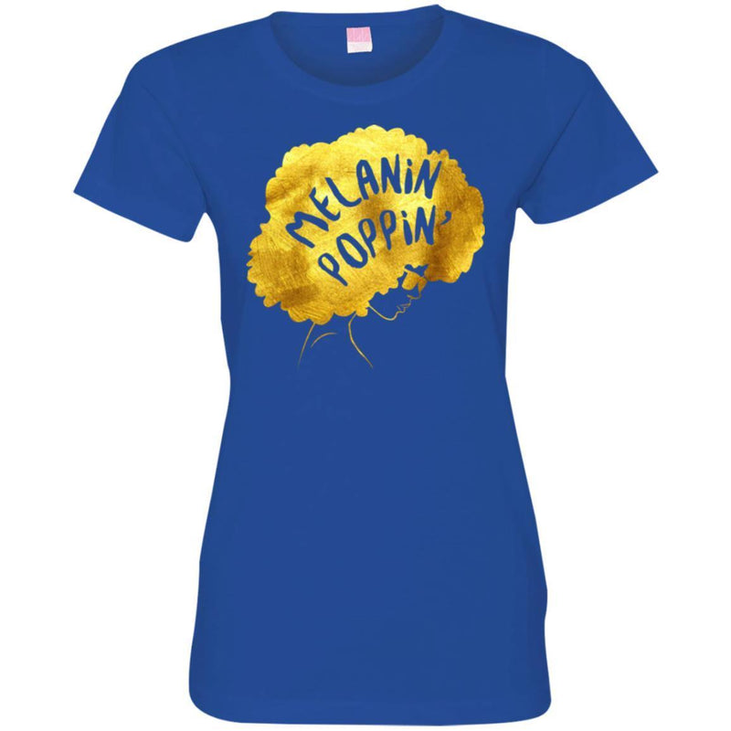 Melanin Poppin' Black History Month T-Shirt for Women African Pride Shirts CustomCat