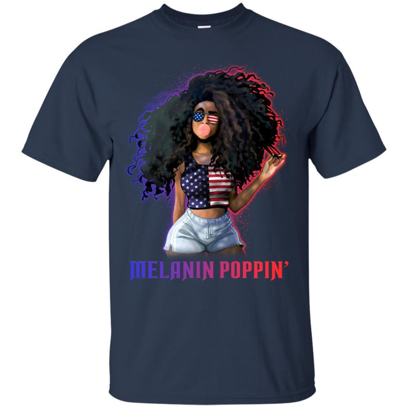 Melanin Poppin' Funny T-shirts CustomCat