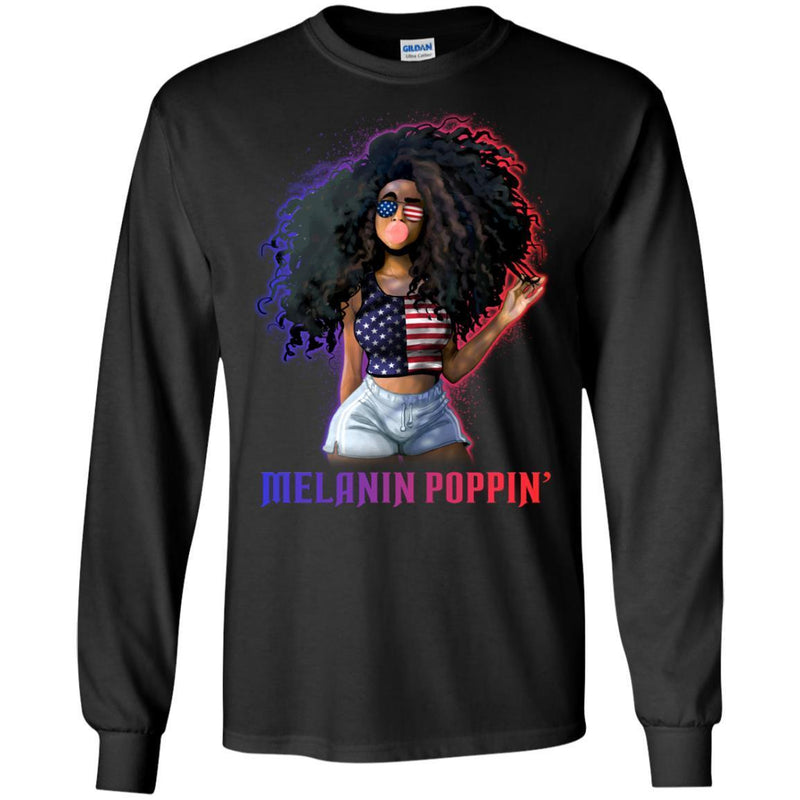 Melanin Poppin' Funny T-shirts CustomCat