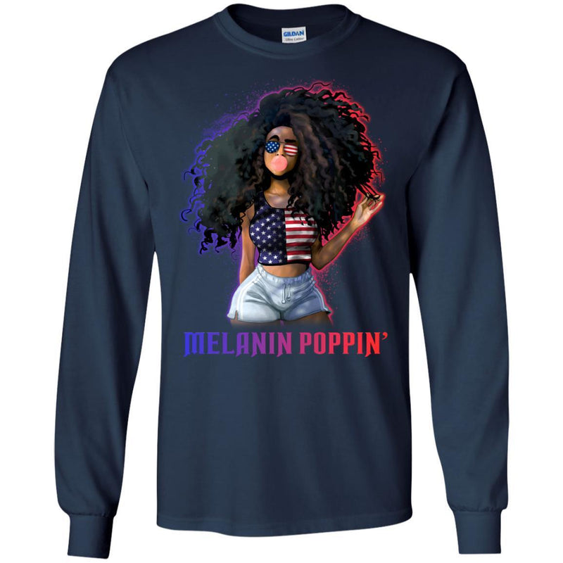 Melanin Poppin' Funny T-shirts CustomCat