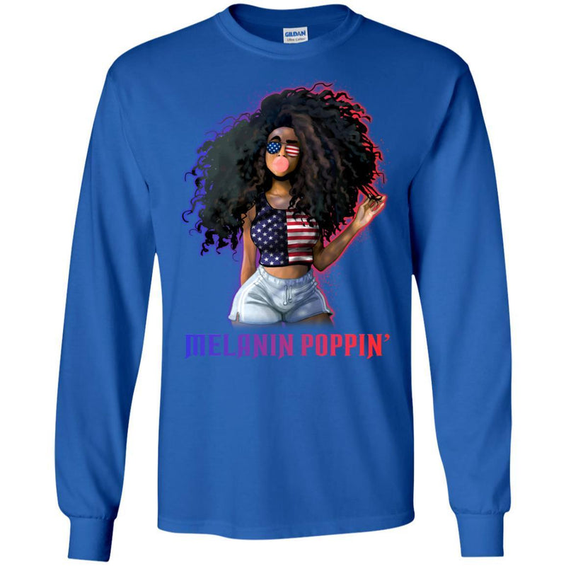 Melanin Poppin' Funny T-shirts CustomCat