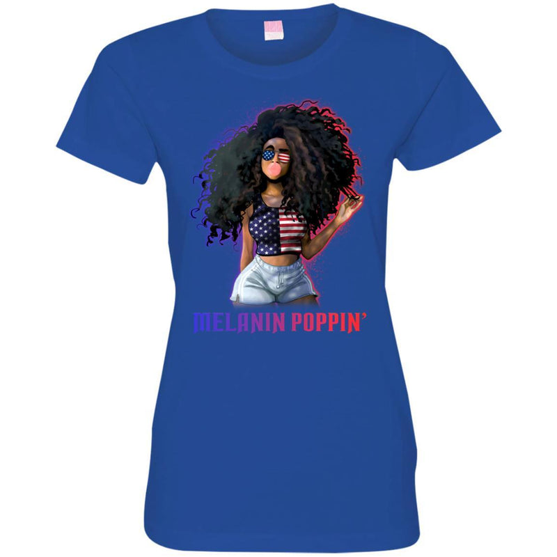 Melanin Poppin' Funny T-shirts CustomCat