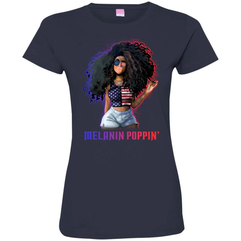 Melanin Poppin' Funny T-shirts CustomCat