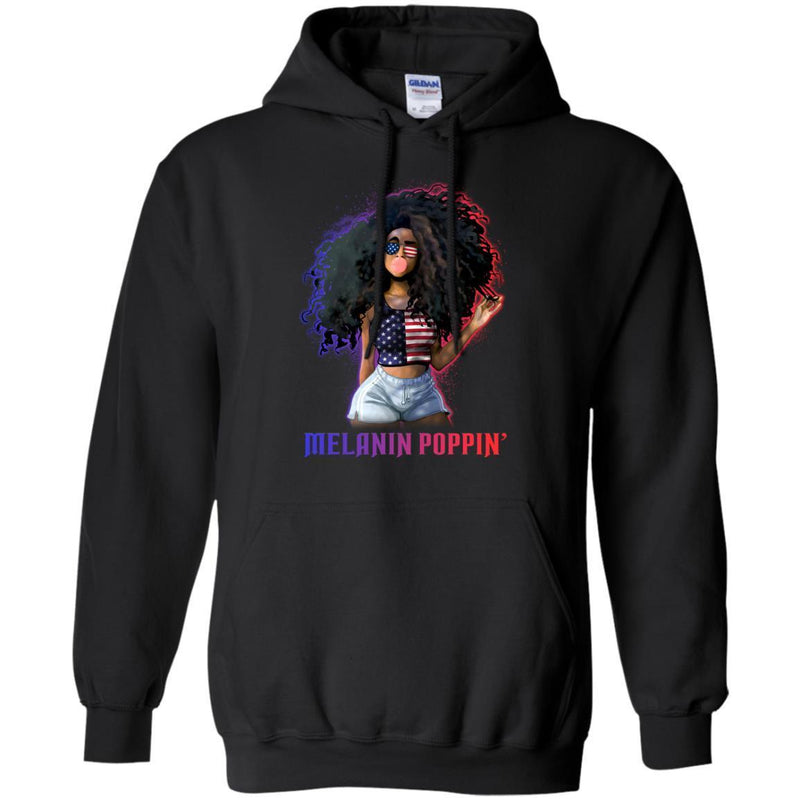 Melanin Popping Funny T-shirt for Black Girls Magic CustomCat