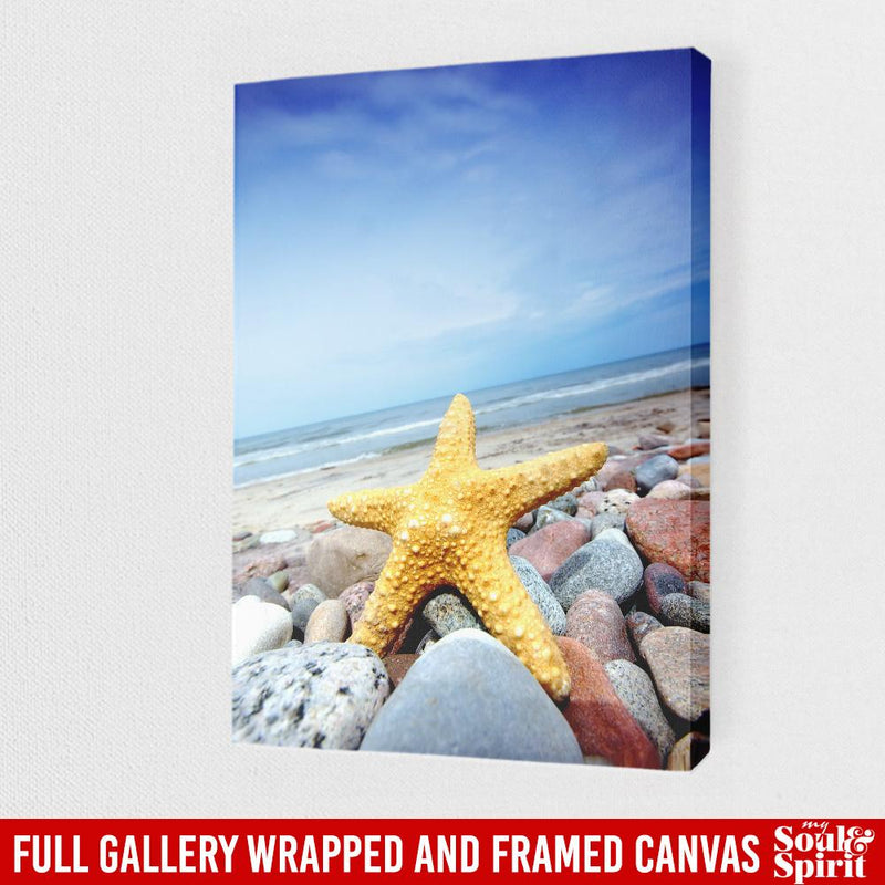 Memaid Canvas - Starfish On The Tropical Beach Canvas For Home Decor Mermaid - CANPO75 - CustomCat