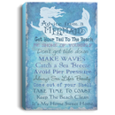 Mermaid Canvas - Advice From A Mermaid Get Your Tail To The Beach Canvas Wall Art Decor