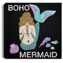 Mermaid Canvas - Boho Mermaid Canvas Wall Art Decor