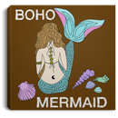 Mermaid Canvas - Boho Mermaid Canvas Wall Art Decor