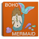 Mermaid Canvas - Boho Mermaid Canvas Wall Art Decor