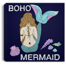 Mermaid Canvas - Boho Mermaid Canvas Wall Art Decor