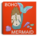 Mermaid Canvas - Boho Mermaid Canvas Wall Art Decor