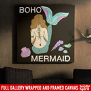 Mermaid Canvas - Boho Mermaid Canvas Wall Art Decor