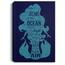 Mermaid Canvas - Mermaid She Dreams Of The Ocean Late At Night Canvas Wall Art Decor