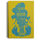 Mermaid Canvas - Mermaid She Dreams Of The Ocean Late At Night Canvas Wall Art Decor