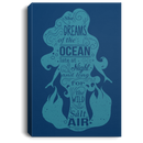 Mermaid Canvas - Mermaid She Dreams Of The Ocean Late At Night Canvas Wall Art Decor