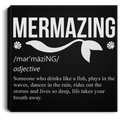 Mermaid Canvas - Mermazing Define Drinks Like A Fish Mermaids Canvas Wall Art Decor