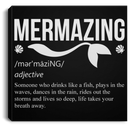 Mermaid Canvas - Mermazing Define Drinks Like A Fish Mermaids Canvas Wall Art Decor