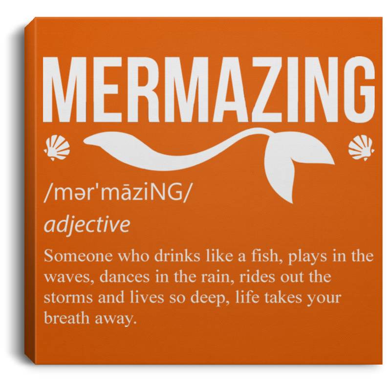 Mermaid Canvas - Mermazing Define Drinks Like A Fish Mermaids Canvas Wall Art Decor