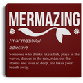 Mermaid Canvas - Mermazing Define Drinks Like A Fish Mermaids Canvas Wall Art Decor