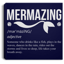 Mermaid Canvas - Mermazing Define Drinks Like A Fish Mermaids Canvas Wall Art Decor