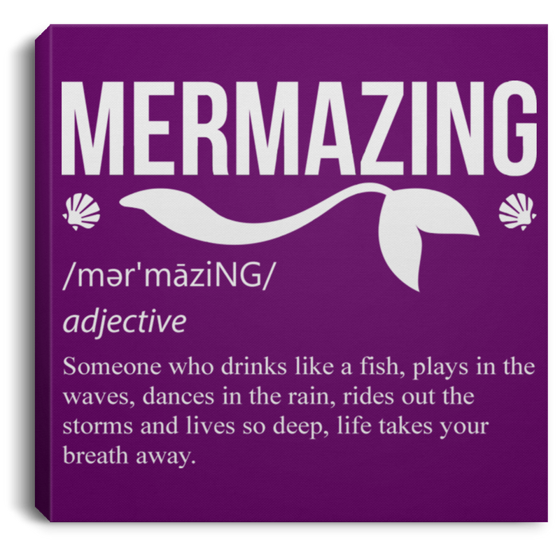 Mermaid Canvas - Mermazing Define Drinks Like A Fish Mermaids Canvas Wall Art Decor